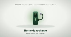 Illustration d'une borne de recharge pour véhicule électrique
