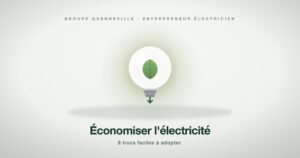 Ampoule DEL avec feuille verte, symbole d'économie d'énergie
