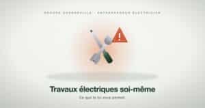 Outils croisés et triangle d'avertissement électrique
